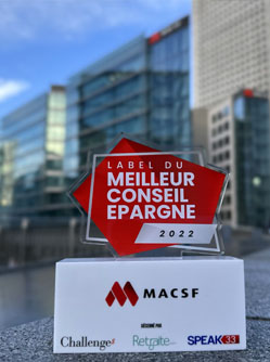 MACSF Label meilleur conseil épargne 2022